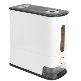 25LBS Vertical Rice Dispenser With Dustproof Lid Large Capacity Grain Storage Container With Measuring Cup Built-In Fresh Box For Kitchen Pantry Count