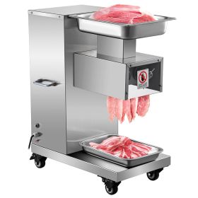 VEVOR 110V Commercial Meat Cutter Machine 1100LB/H Electric Meat Cutting Machine 750W Commercial Meat Slicer 3mm Blade Restaurant Food Slicer Sta