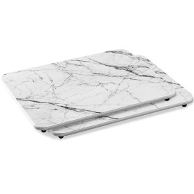 2 Pack 11.81x15.75in Stone Dish Drying Mat Silicone Diatomaceous Earth Shower Mat Marble Dish Drying Pad Fast Drying In 30S 1832?Heat Resistant Non-sl (Option: White)