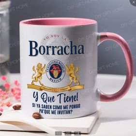 Ceramic Coffee Cup (Option: Pink humor satire cup)